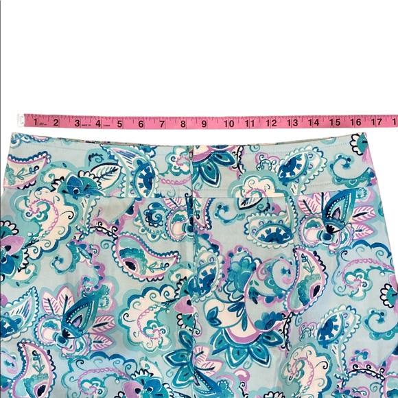 TALBOTS Blue Floral SKIRT Women’s 10 - Picture 2 of 6